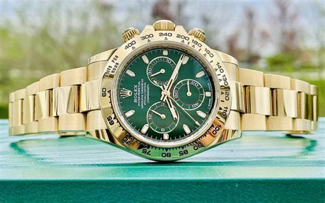 green face rolex gold